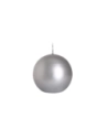 Candela sfera 8 cm argento