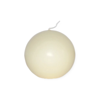 Candela sfera 8 cm avorio