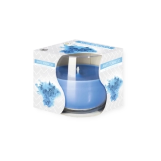 Candela in vetro profumata alla mangia fumo