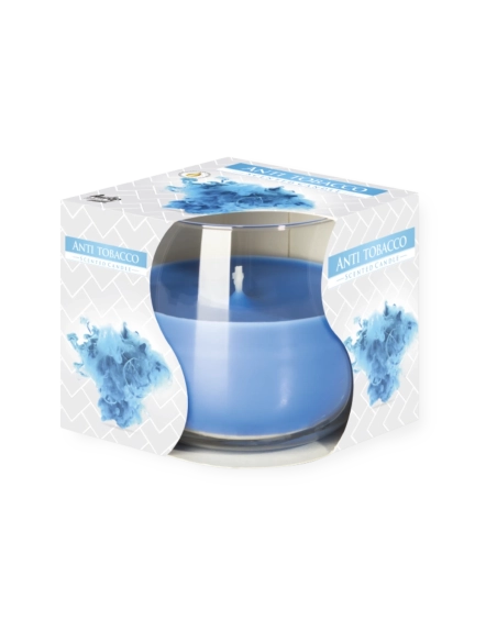 Candela in vetro profumata alla mangia fumo