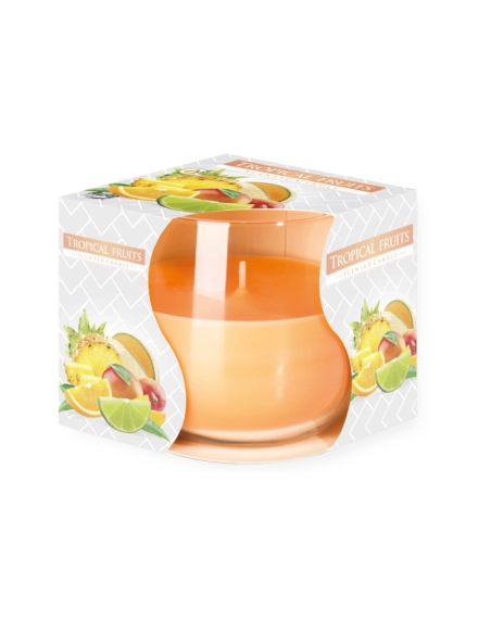 Candela in vetro profumata alla frutti tropicali
