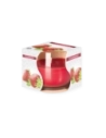 Candela in vetro profumata alla fragola