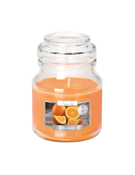 Candela profumata con coperchio all’arancia
