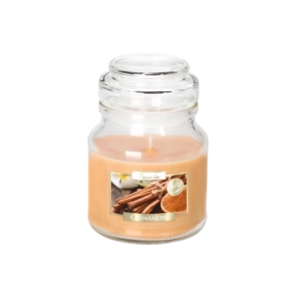Candela profumata con coperchio alla cannella