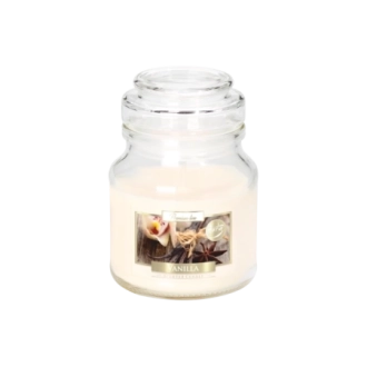 Candela profumata con coperchio alla vaniglia