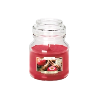 Candela profumata con coperchio alla mela e cannella