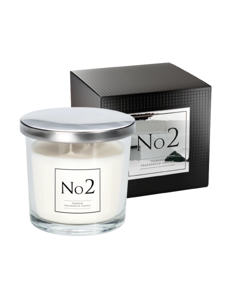 Candela profumata in vetro 2 fuochi N°2