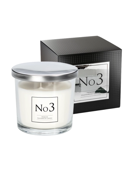 Candela profumata in vetro 2 fuochi N°3