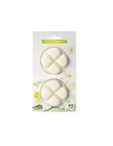 Cera profumata fiori bianchi (confezione 2 pezzi)