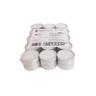 Tealights h 1,7 cm 4 ore (confezione 30 pezzi)