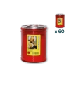 Lumino votivo rosso Padre Pio T.20/5 - CONF. RISPARMIO 60 PZ