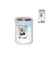 Lumino votivo bianco Padre Pio T.20/5 - CONF. RISPARMIO 60 PZ