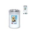 Lumino votivo bianco Padre Pio T.30 - CONF. RISPARMIO 60 PZ