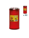 Lumino votivo rosso Padre Pio T.40/KK - CONF. RISPARMIO 30 PZ
