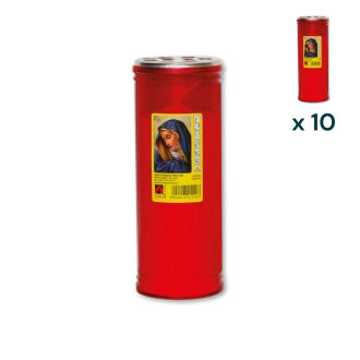 Lumino votivo rosso Maria T.50/K (confezione 10 pezzi)