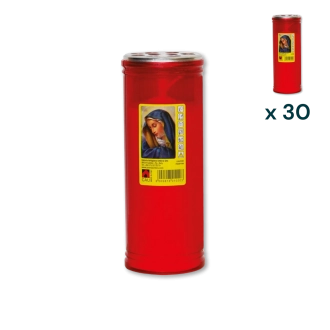 Lumino votivo rosso Maria T.50/K - CONF. RISPARMIO 30 PZ