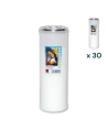 Lumino votivo bianco Santa Rita T.50 - CONF. RISPARMIO 30 PZ