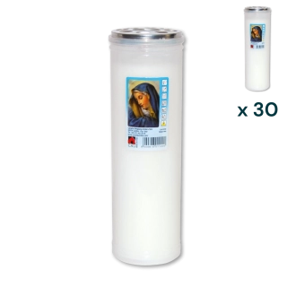 Lumino votivo bianco Maria T.60 K - CONF. RISPARMIO 30 PZ