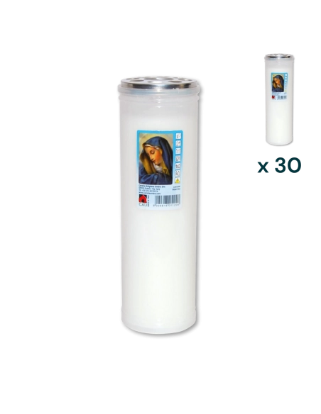 Lumino votivo bianco Maria T.60 K - CONF. RISPARMIO 30 PZ