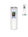 Lumino votivo bianco Maria T.60 K - CONF. RISPARMIO 30 PZ