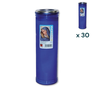 Lumino votivo blu Maria T.60 K - CONF. RISPARMIO 30 PZ