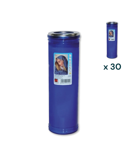 Lumino votivo blu Maria T.60 K - CONF. RISPARMIO 30 PZ