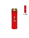 Lumino votivo rosso con parapioggia Eucarestia T.60 - CONF. RISPARMIO 24 PZ