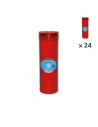Lumino votivo rosso liturgico settimanale T.70/8 - CONF. RISPARMIO 24 PZ