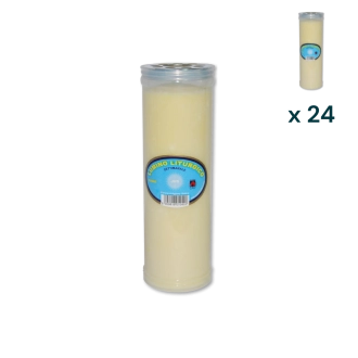 Lumino votivo bianco liturgico settimanale T.70/8 - CONF. RISPARMIO 24 PZ