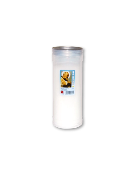 Lumino votivo bianco Padre Pio T.80 K