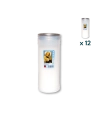 Lumino votivo bianco Padre Pio T.80 K - CONF. RISPARMIO 12 PZ
