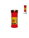Lumino votivo a calice rosso Padre Pio T.80/K - CONF. RISPARMIO 12 PZ