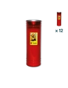 Lumino votivo rosso Padre Pio T.100 - CONF. RISPARMIO 12 PZ