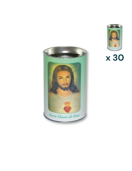 Lumino votivo eco Sacro Cuore di Gesù T.30 - CONF. RISPARMIO 30 PZ