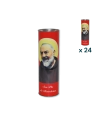 Lumino votivo eco rosso Padre Pio T.60 - CONF. RISPARMIO 24 PZ