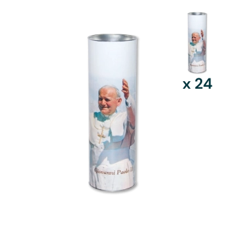 Lumino votivo eco Papa Giovanni Paolo II T.60 - CONF. RISPARMIO 24 PZ