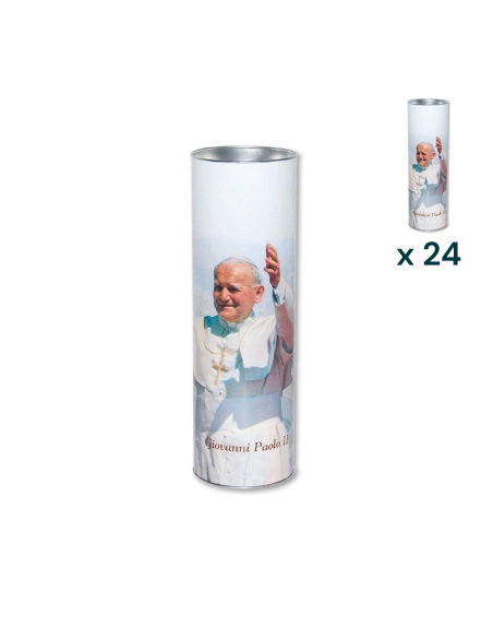 Lumino votivo eco Papa Giovanni Paolo II T.60 - CONF. RISPARMIO 24 PZ