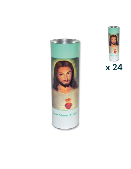 Lumino votivo eco Sacro Cuore di Gesù T.60 - CONF. RISPARMIO 24 PZ