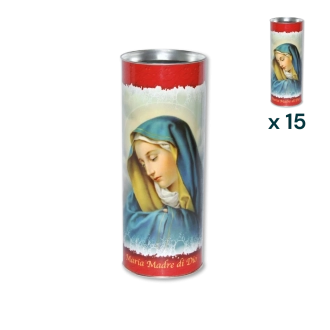 Lumino votivo eco rosso Maria T.80 - CONF. RISPARMIO 15 PZ