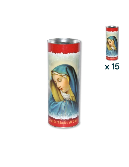 Lumino votivo eco rosso Maria T.80 - CONF. RISPARMIO 15 PZ