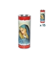 Lumino votivo eco rosso Maria T.80 - CONF. RISPARMIO 15 PZ