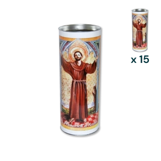 Lumino votivo eco San Francesco T.80 - CONF. RISPARMIO 15 PZ