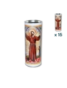 Lumino votivo eco San Francesco T.80 - CONF. RISPARMIO 15 PZ