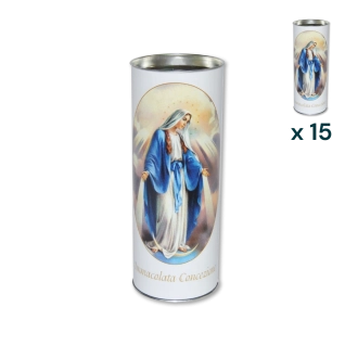 Lumino votivo eco bianco Maria T.80 - CONF. RISPARMIO 15 PZ