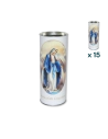Lumino votivo eco bianco Maria T.80 - CONF. RISPARMIO 15 PZ
