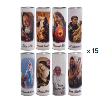 Lumino votivo eco bianco misto T.100 - CONF. RISPARMIO 15 PZ