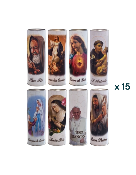 Lumino votivo eco bianco misto T.100 - CONF. RISPARMIO 15 PZ