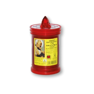 Lumino elettrico 90 gg rosso Padre Pio T.30