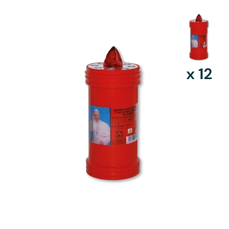 Lumino elettrico 90 gg rosso Papa Francesco T.40 - CONF. RISPARMIO 12 PZ