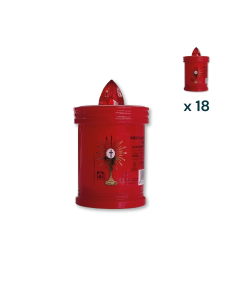 Lumino elettrico 60 gg rosso T.20 Z/C - CONF. RISPARMIO 18 PZ